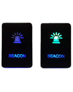 Lightforce Momentary Negative Polarity Switch, Beacon - GR/BL LED (inc Hilux/Prado/Ranger PXII)